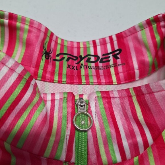 Spyder‎ Kids XXL Long Sleeve Fishing Shirt Pink Stripe Quarter Zip Girl Teen - Picture 9 of 10